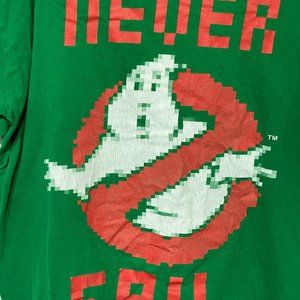 Ghostbuster Never Fail Men's Green T Shirt Size XL ~Vintage~